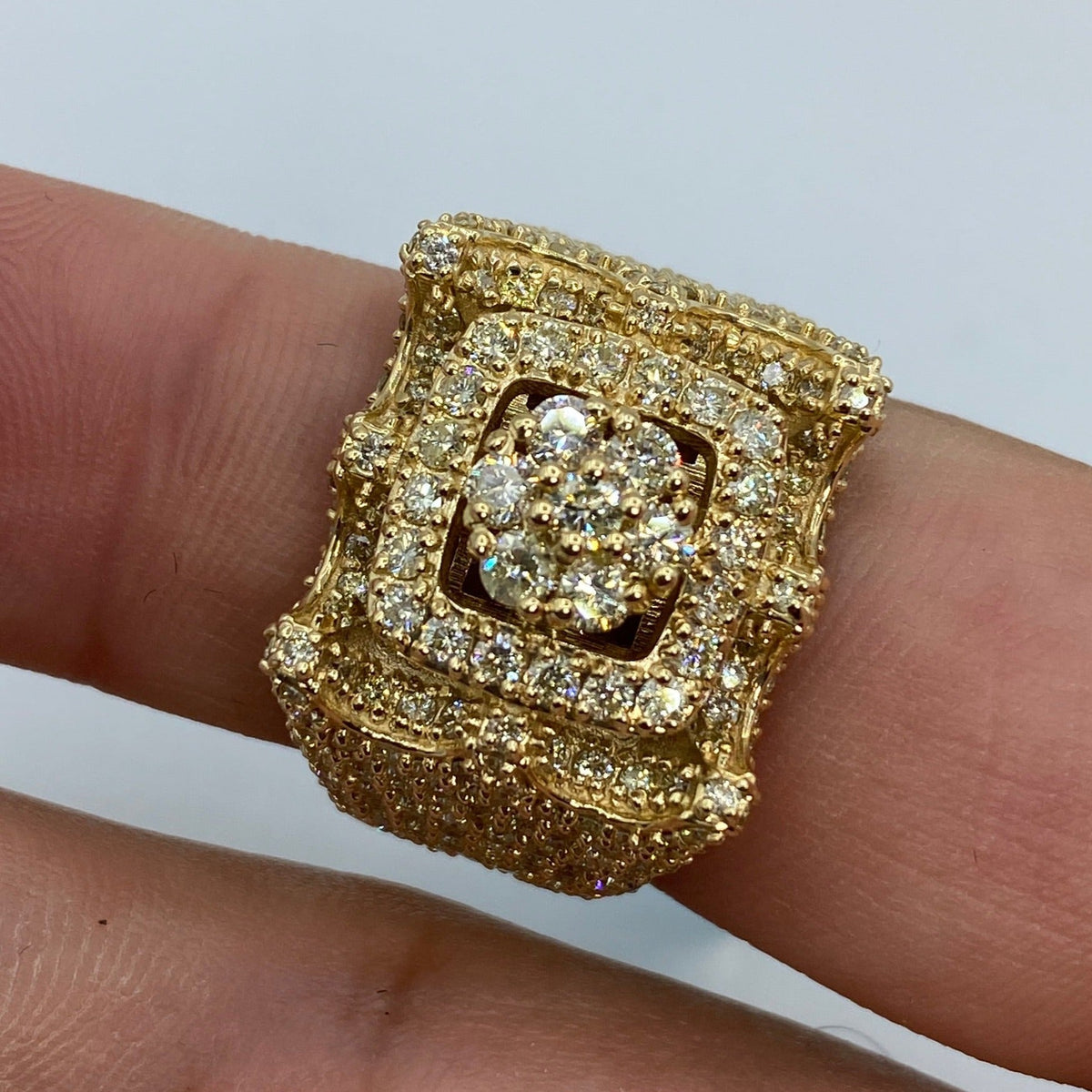 14K Gold Tower Diamond Ring - additional product view 4