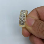 14K Gold Double Cuffs Diamond Baguette Band - additional product view 7