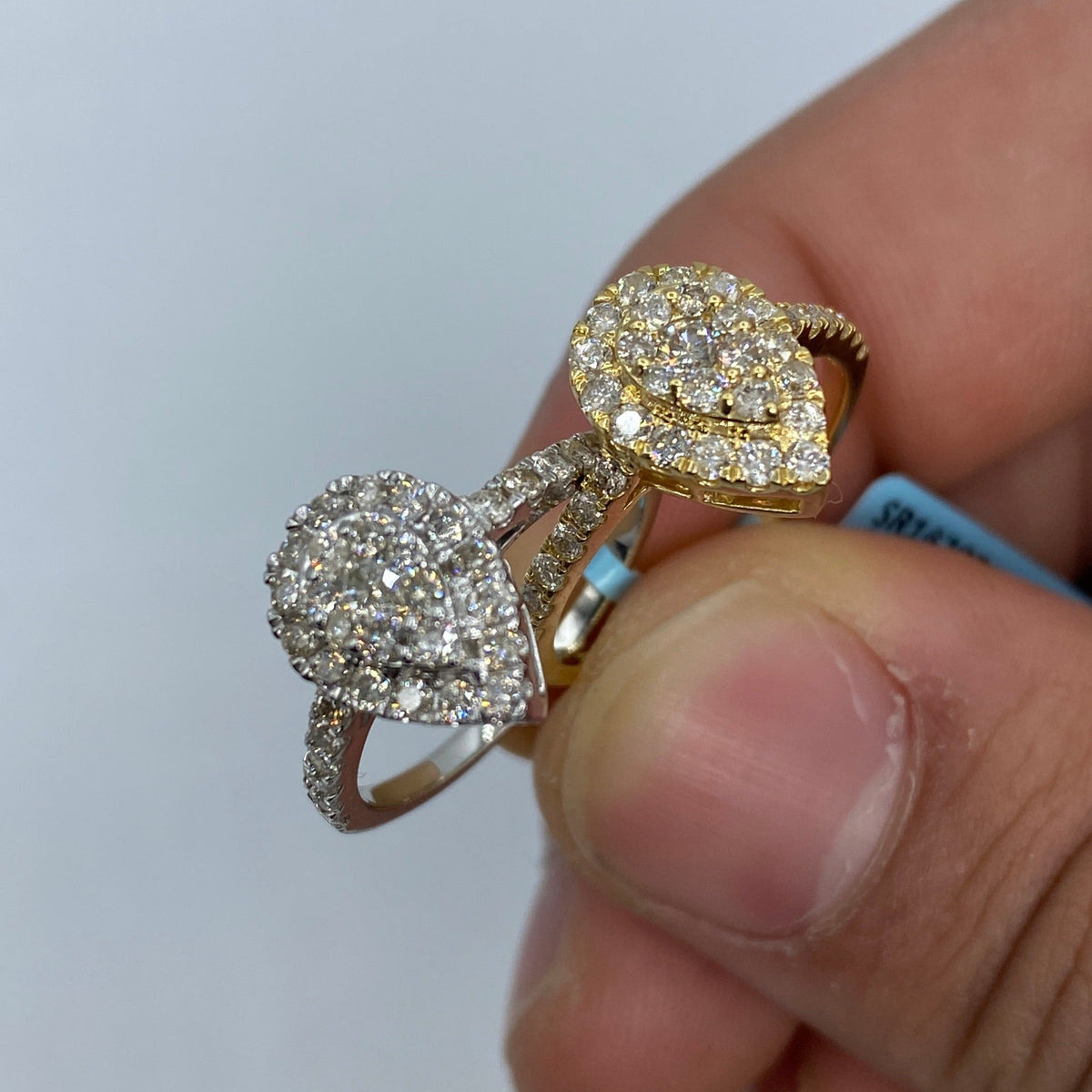 14K Gold Pear Shape Diamond Engagement Ring - additional product view 5