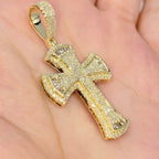 10K Gold Reed Cross Diamond Pendant - additional product view 5