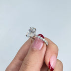 Custom 18K Gold Luxe Joy Oval Diamond Engagement Ring - additional product view 3