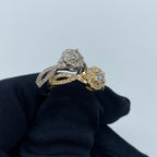 14K Gold Large Center Stone with Infinity Band Diamond Engagement Ring - additional product view 5