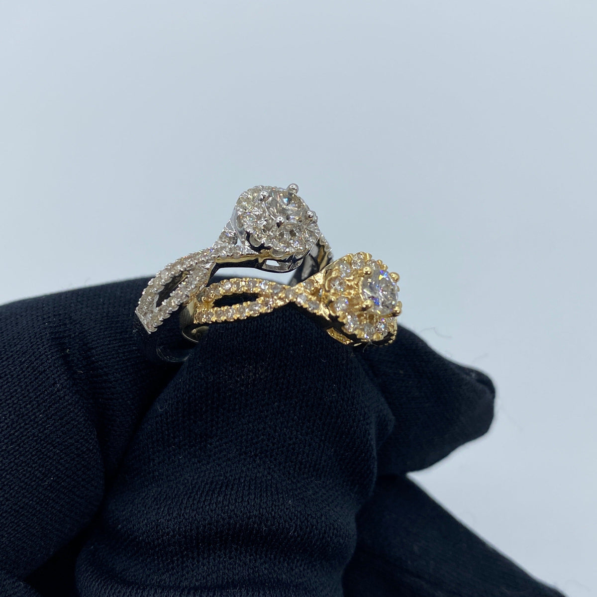 14K Gold Large Center Stone with Infinity Band Diamond Engagement Ring - additional product view 5