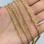 Rope Chain Necklace Real 10K Yellow Gold Full Collection - additional product view 7