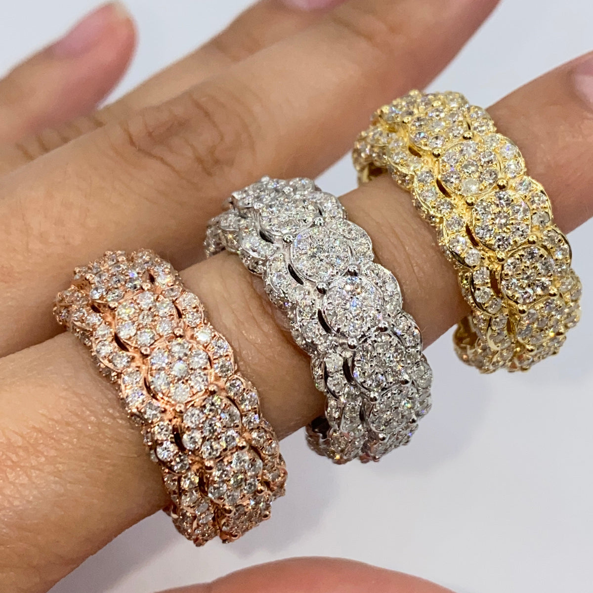 10K/14K 10mm Iced Diamond Ring - additional product view 4