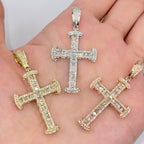 10K Gold Atlanta Cross Diamond Pendant - additional product view 2