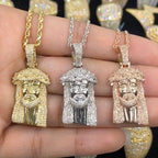 10K Gold/14K Jesus Head Diamond Pendant - main product photo