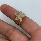 14K Gold Rose Star Diamond Ring - additional product view 4