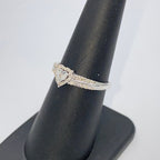 10K Gold Heart Halo Diamond Ring - additional product view 9