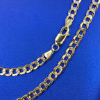 14K Gold 4.5mm Flat Two-Tone Cuban Link Chain 22–24 in - additional product view 3