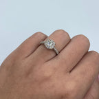 14K Gold Juliet Circle Diamond Engagement Ring in yellow gold - close-up product photo