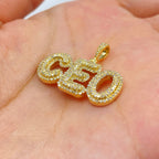 10K Gold CEO Diamond Pendant - additional product view 3