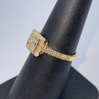 14K Gold Square Diamond Baguette Engagement Rings - additional product view 6