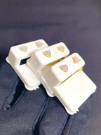 10K Gold Castle Heart Diamond Earrings - additional product view 4