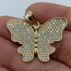 14K Gold Butterfly Pendant 1.4 in - additional product view 4