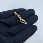 14K Gold Eighth Music Note Diamond Pendant - additional product view 3
