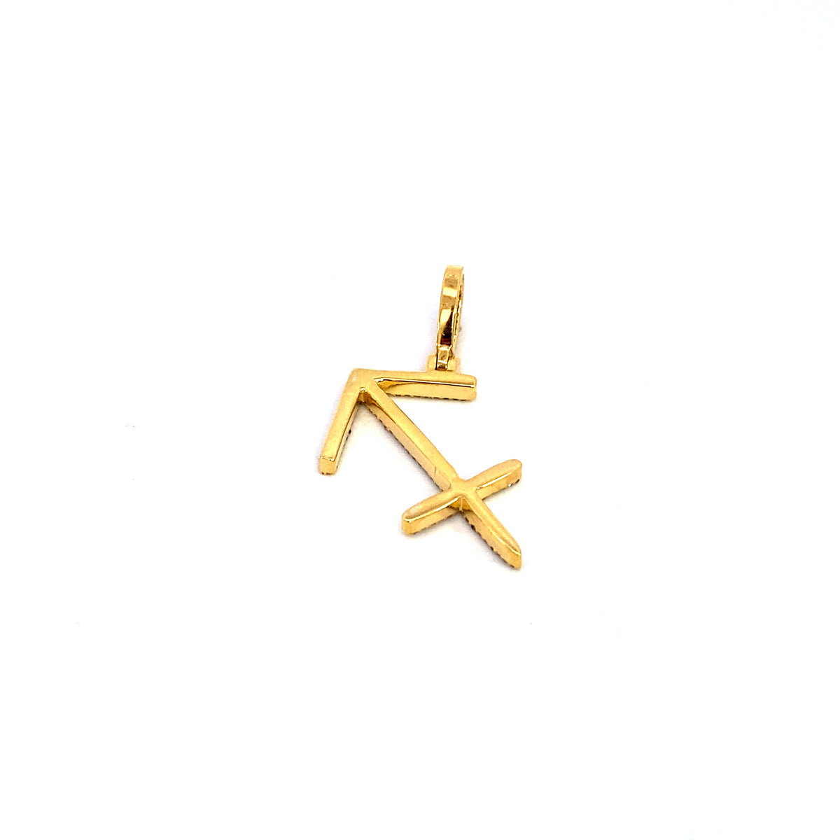 10K Gold Sagittarius Sign Diamond Pendant - additional product view 4