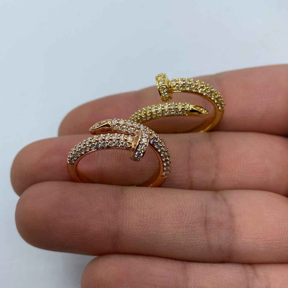 10K Gold Nail Diamond Ring - additional product view 4