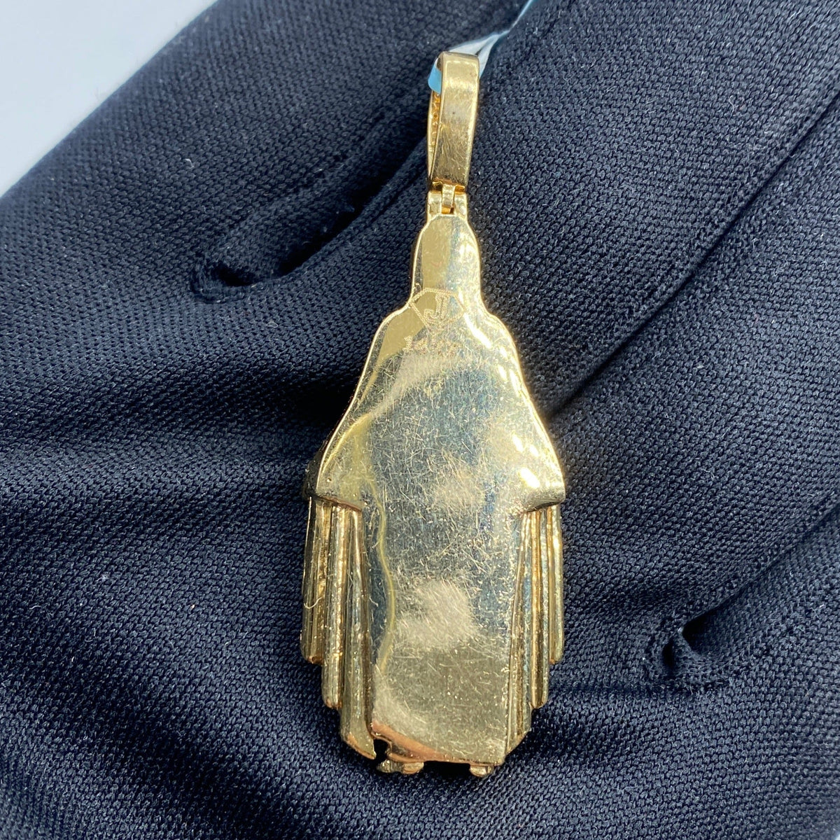 14K Gold Virgin Mary Diamond Pendant - additional product view 4