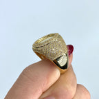10K Gold Luxe Circle Photo Diamond Ring - additional product view 4