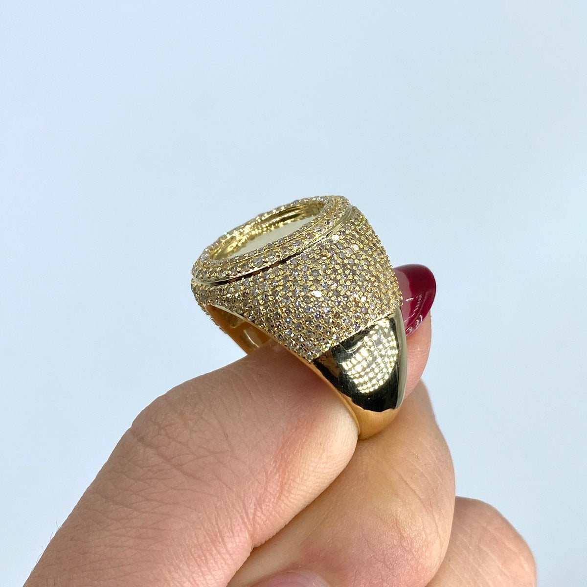 10K Gold Luxe Circle Photo Diamond Ring - additional product view 4