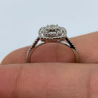 14K Gold Square Gap Diamond Engagement Ring - additional product view 6