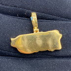 14K Gold Puerto Rico Diamond Pendant - additional product view 4
