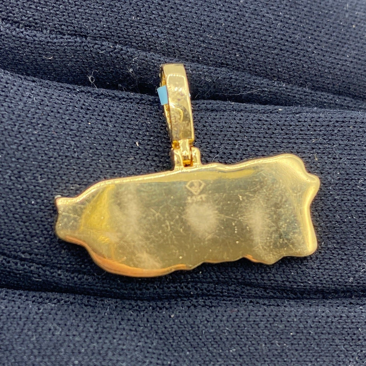 14K Gold Puerto Rico Diamond Pendant - additional product view 4