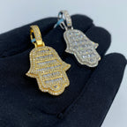14K Gold Hamsa Diamond Baguette Pendant - additional product view 6