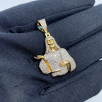 14K Gold Jesus Christ Diamond Pendant - additional product view 3