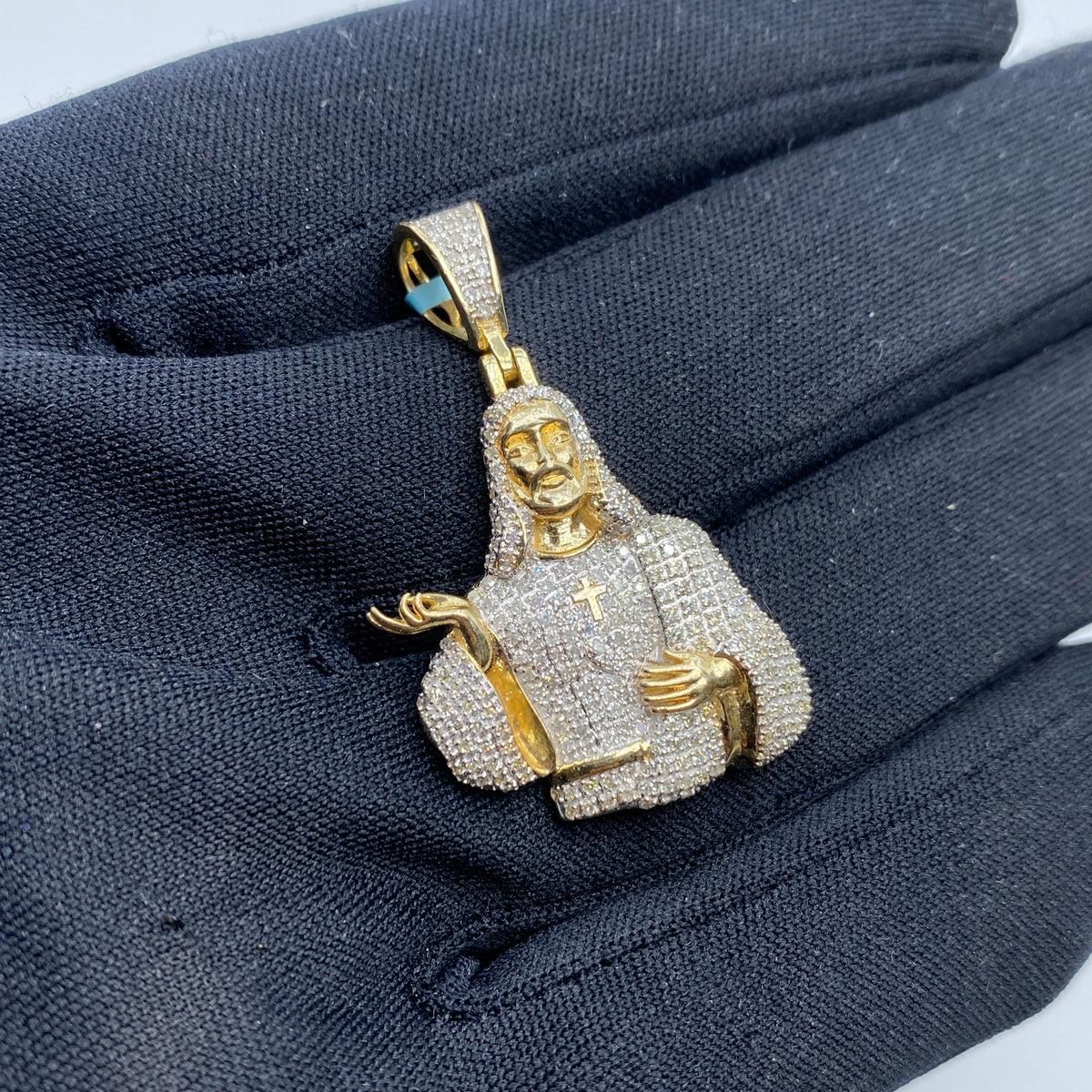 14K Gold Jesus Christ Diamond Pendant - additional product view 3