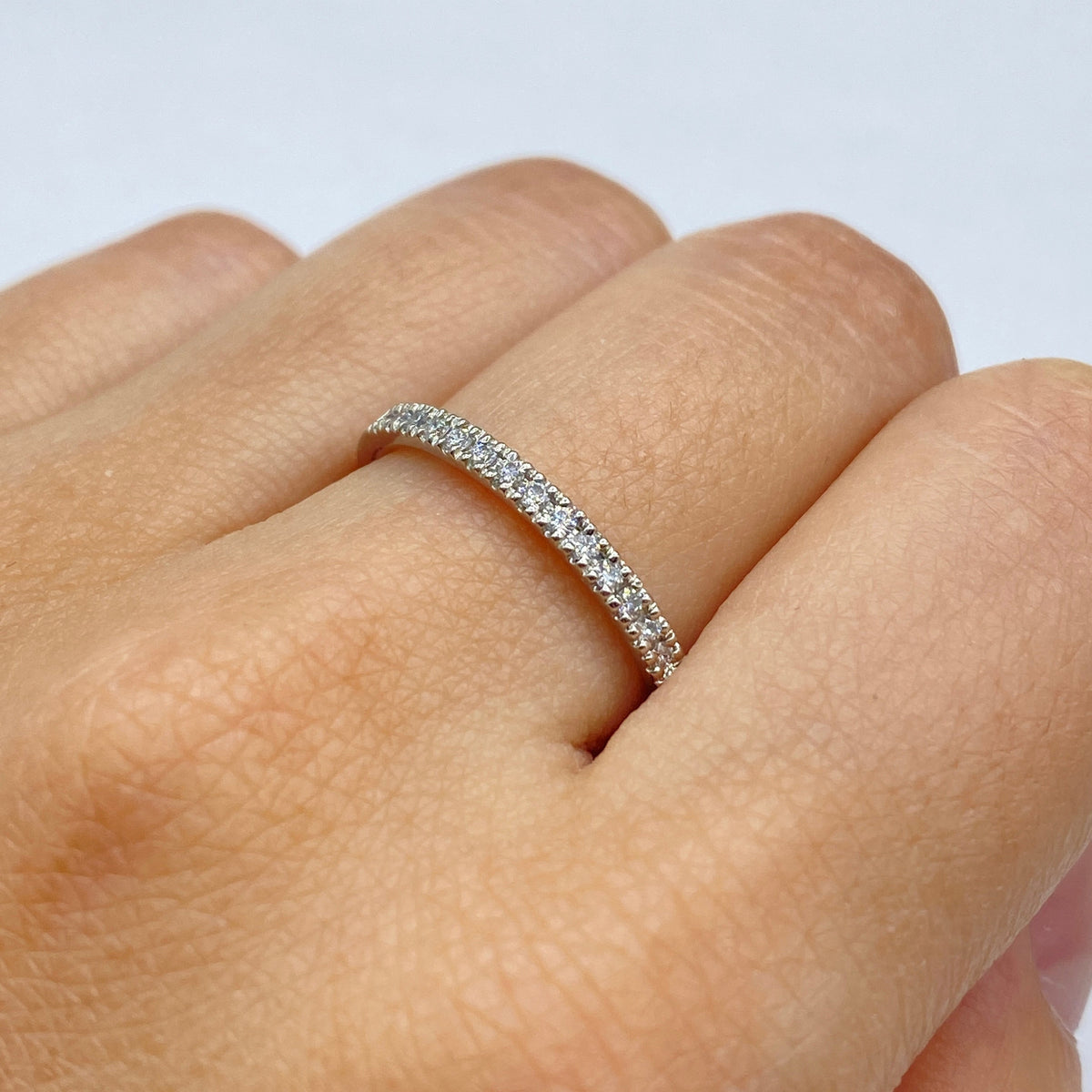 2.2mm Platinum Diamond Band Ring - additional product view 2