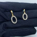 14K Gold Single Stone Initial O Diamond Pendant - main product photo