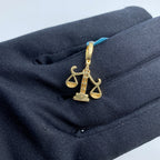 14K Gold Libra Scale of Justice Diamond Pendant - additional product view 4