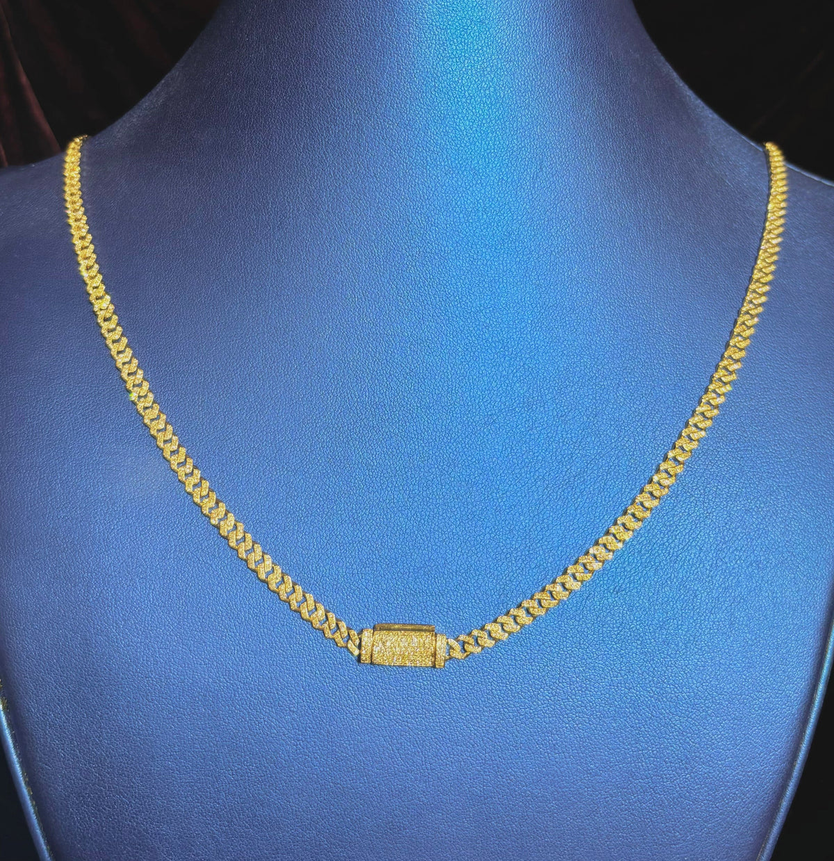10K Gold 4mm Cuban Link Diamond Chain 16–24 in - additional product view 5