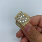 14K Gold Rectangle Diamond Baguette Ring 5.65 Ct - additional product view 2