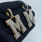 Initial M Baguette Diamond Pendant - additional product view 5