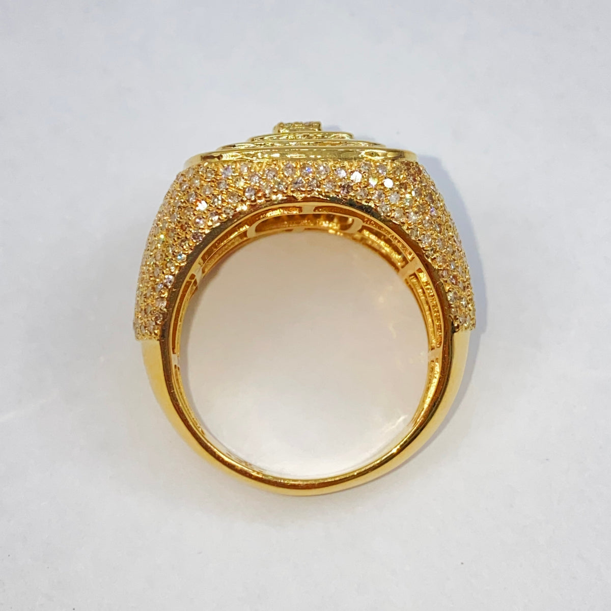 14K Gold Jumbo Square Baguette Diamond Ring - additional product view 10
