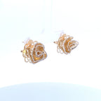 14K Gold Flower Earrings - additional product view 4