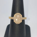 14K Gold Oval Diamond Ring - additional product view 8