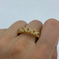 10K Gold/14K Watch Band Diamond Ring in yellow gold, 10K - close-up product photo