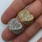 14K Gold Heart Diamond Baguette Ring - additional product view 6