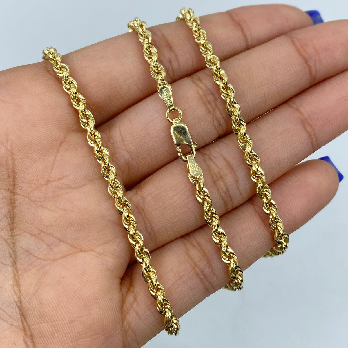 14K Yellow Gold Rope Bracelet 7 in - additional product view 4