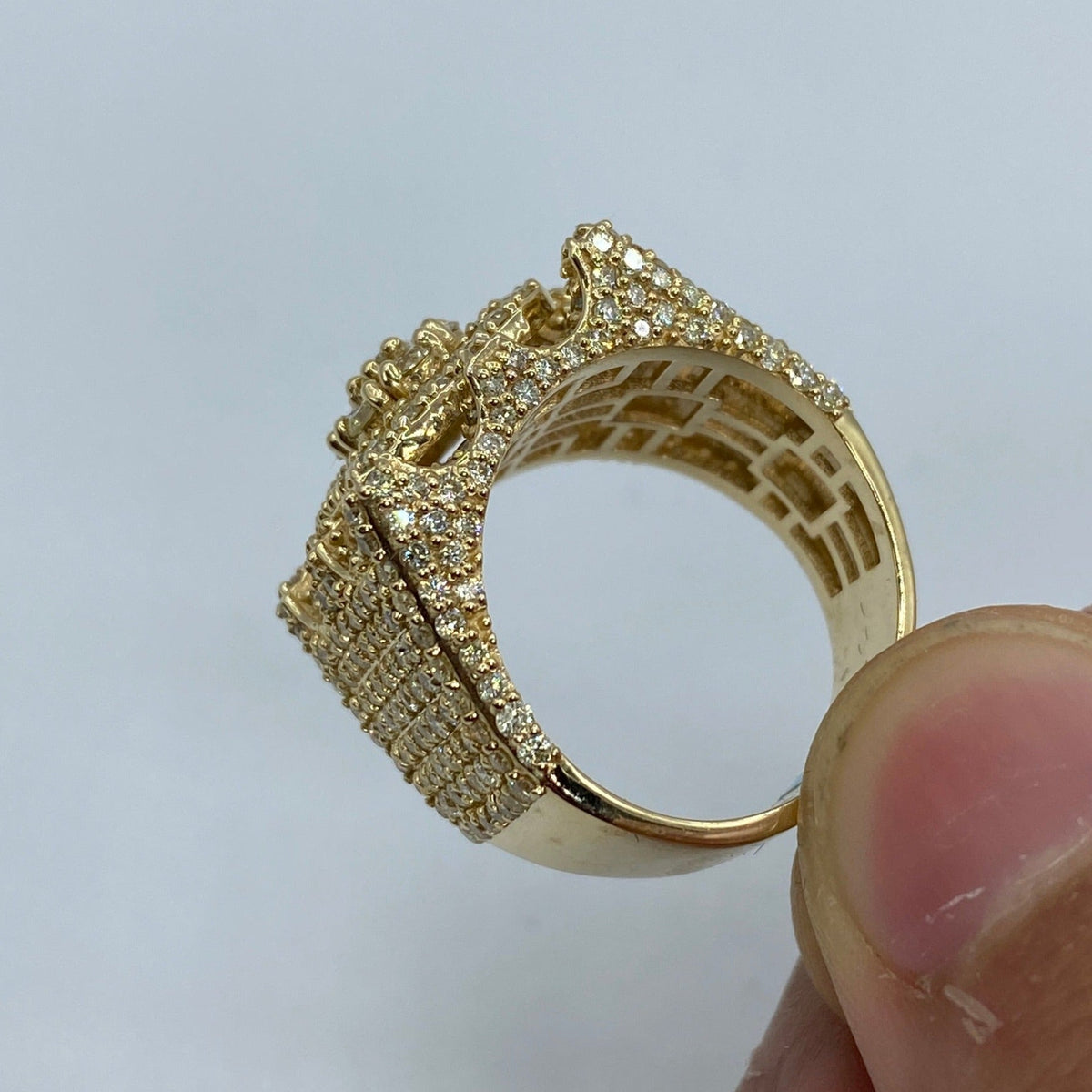 14K Gold Tower Diamond Ring - additional product view 8