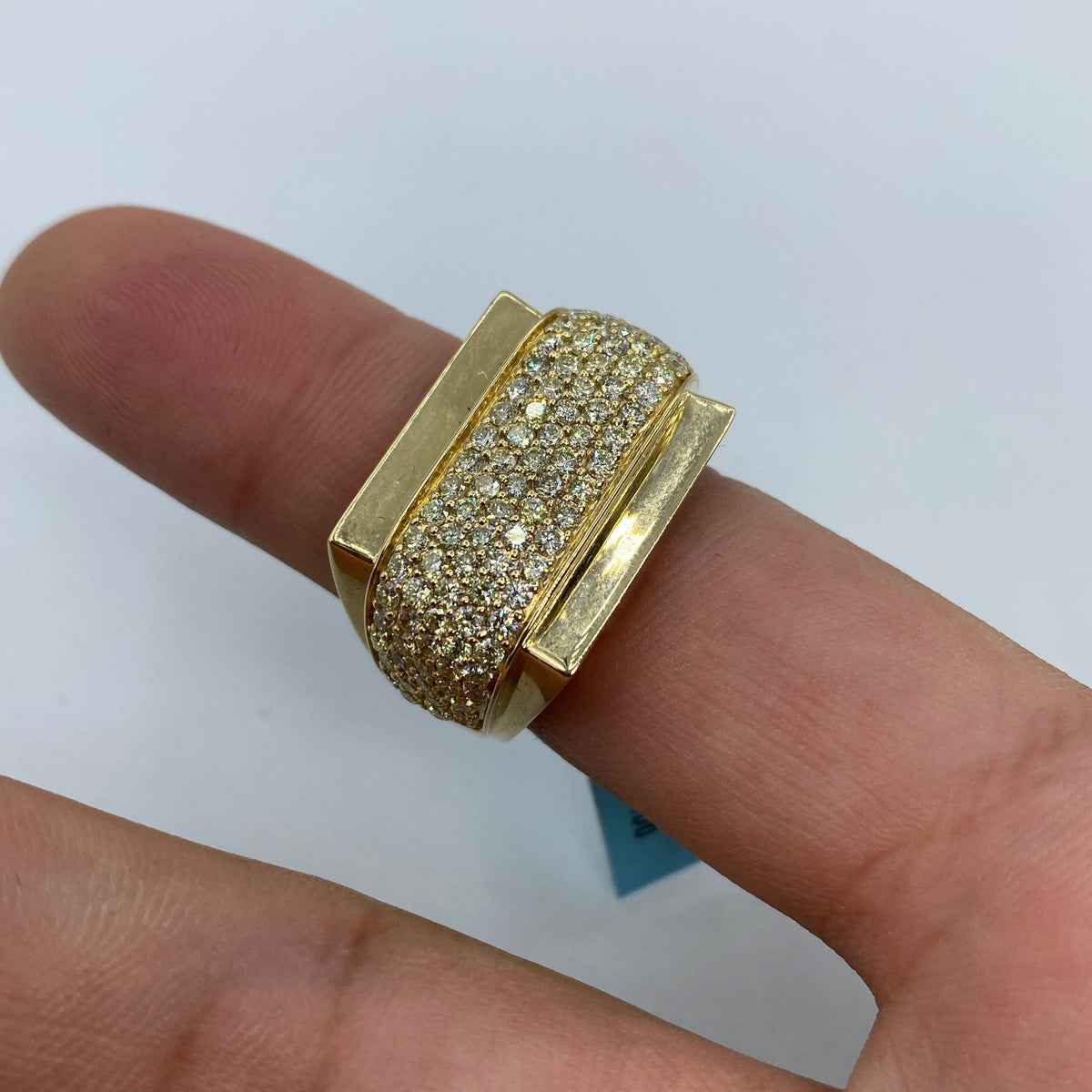 14K Gold Rectangle Fuego Diamond Ring - additional product view 5