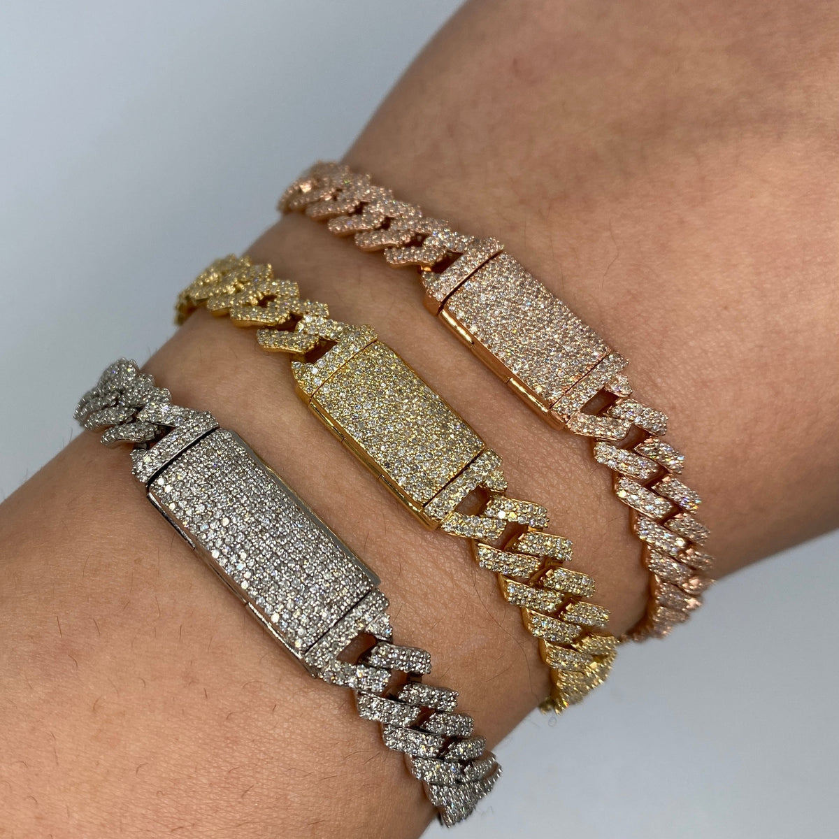 10K Gold 8mm Cuban Link Diamond Bracelet 7–8 in - additional product view 4