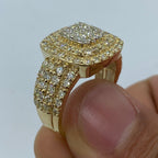 10K Gold Square Elegant Diamond Ring - additional product view 3