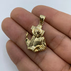 14K Gold Jesus Carrying Cross Pendant 1.25 in - additional product view 4