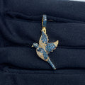 10K Gold Flying Bird Diamond Pendant - close-up product photo