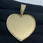 10K Gold Heart Picture Photo Pendant - additional product view 4